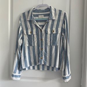 Cropped Striped Blouse